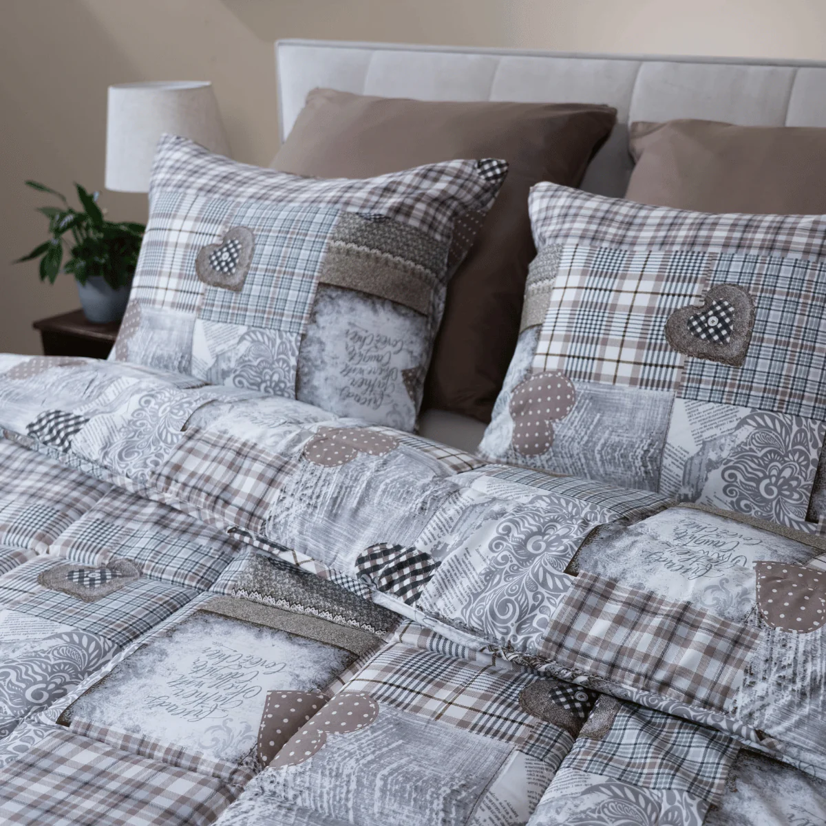 Zelesta Wonderbed 4 Seasons double - Patchwork Hearts - Image 10