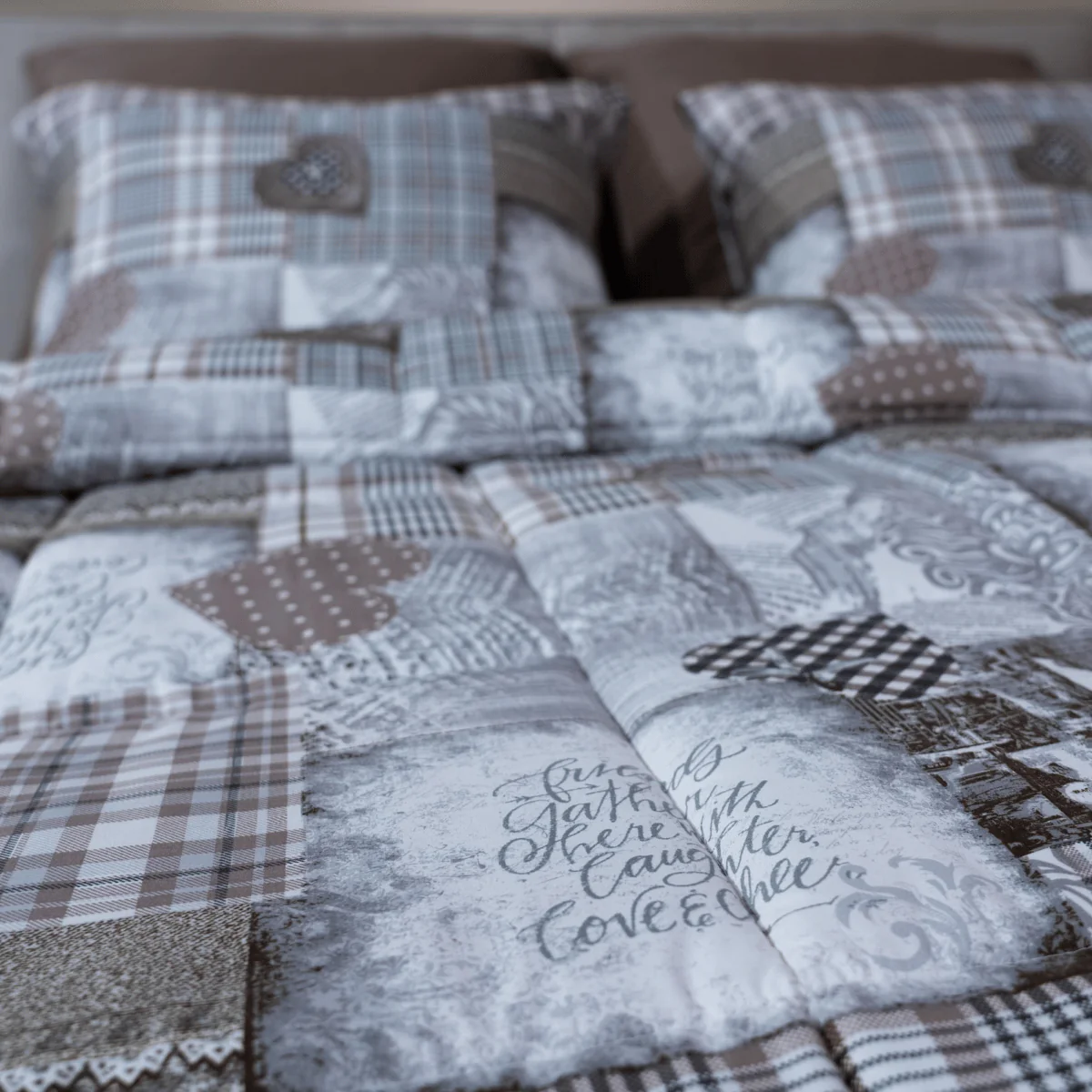Zelesta Wonderbed 4 Seasons double - Patchwork Hearts - Image 12