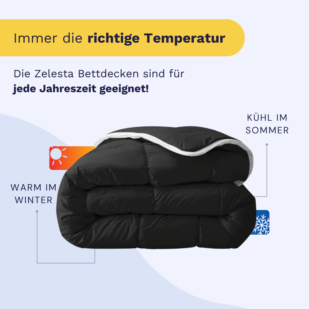 Zelesta Everyday Uni Bettdecke - Schwarz - Image 5