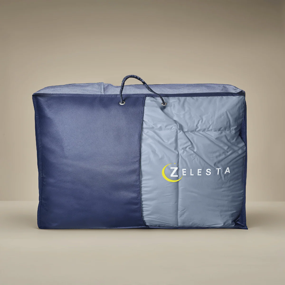 Zelesta Deluxe Perkal-Baumwolle Bettdecke - Traumblau & Creme - Image 10