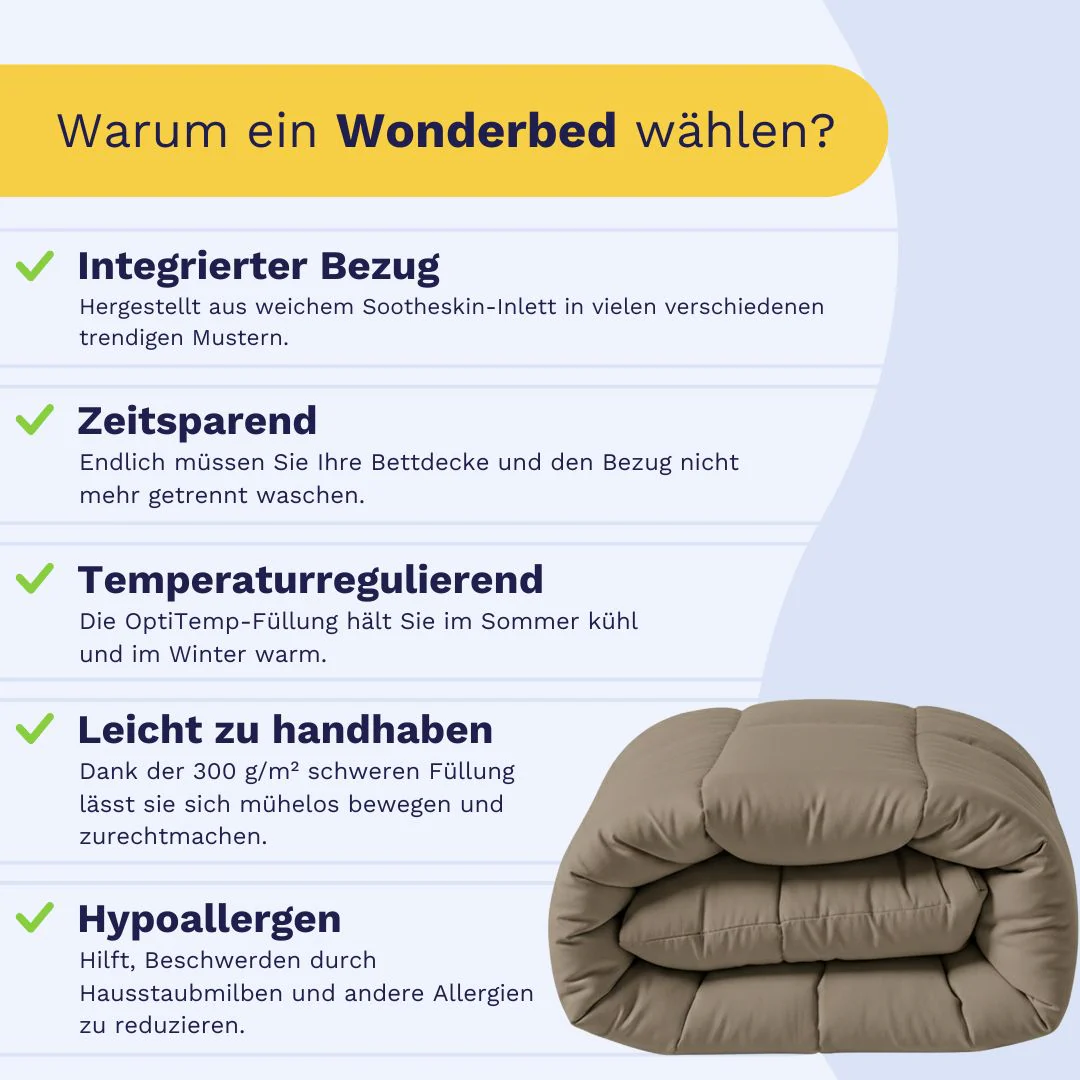 Zelesta Comfort Uni Bettdecke – Naturtaupe - Image 3