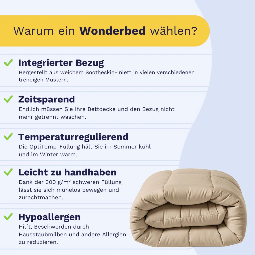 Zelesta Comfort Uni Bettdecke – Warmes Sand - Image 3